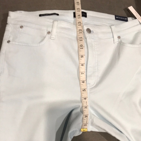 Talbots women Straight Leg Crop Jean At Waits Size 14 Baby BluebColor - Picture 7 of 10